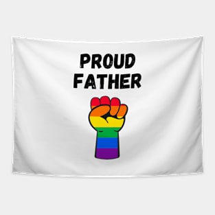 Proud Father Rainbow Pride T Shirt Design Tapestry