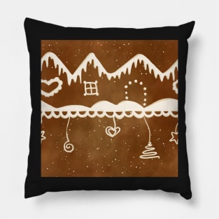 Gingerbread street Pillow