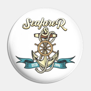 Seafarer Emblem in Tattoo style Pin