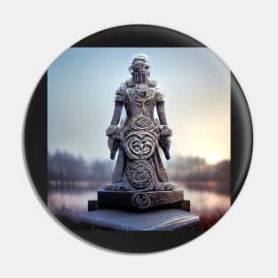 Celtic warrior statue 001 Pin