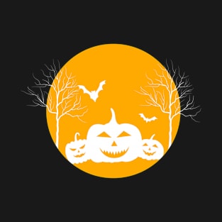 Halloween pumpkins and bats T-Shirt