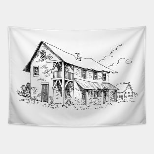 House in old Europe style_02 Tapestry