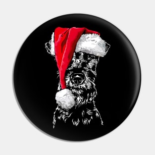 Santa Irish Terrier Christmas dog mom Pin