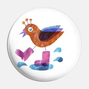 Bird in Boots Pin