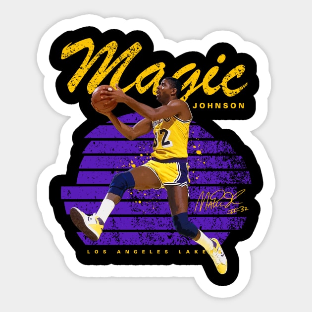Mitchell & Ness Women's Magic Johnson Los Angeles Lakers Slap Sticker