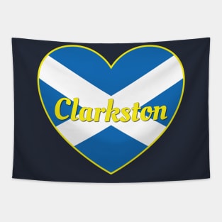 Clarkston Scotland UK Scotland Flag Heart Tapestry