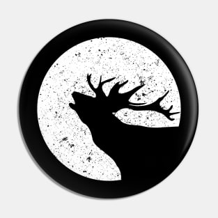 Deer Hunting Moon Reindeer Christmas Pin