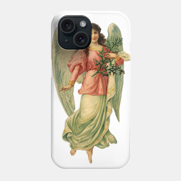 Victorian Christmas Angel Phone Case by MasterpieceCafe