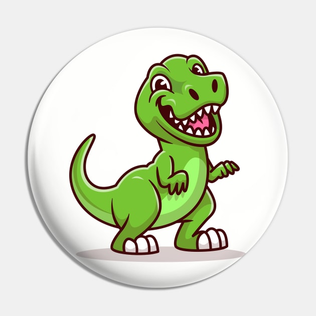 Cute Tyrannosaurus Smiling Pin by Catalyst Labs