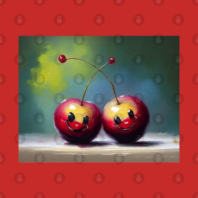 Cute Happy Cherries by Walter WhatsHisFace