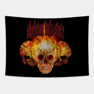 burning skull Tapestry