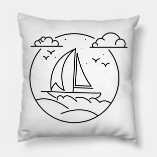 Sail boat Pillow