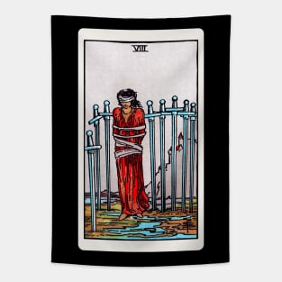 Card #57 - Eight Of Swords - Rider Waite Smith Tarot Tapestry