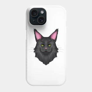 Black Maine Coon Cat Phone Case