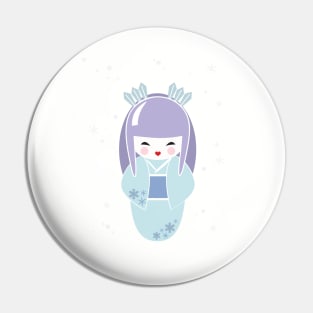 Winter Queen Kokeshi Pin