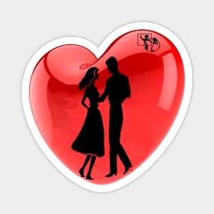 3D Dancers Heart Magnet