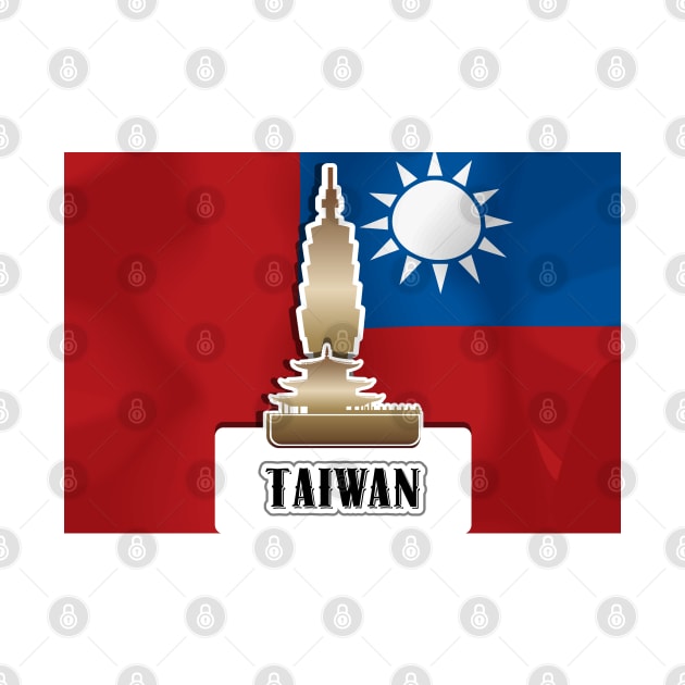 Taiwan Flag by Morphart