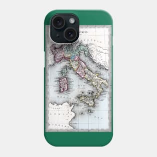 1835 Map of the Italian States Phone Case