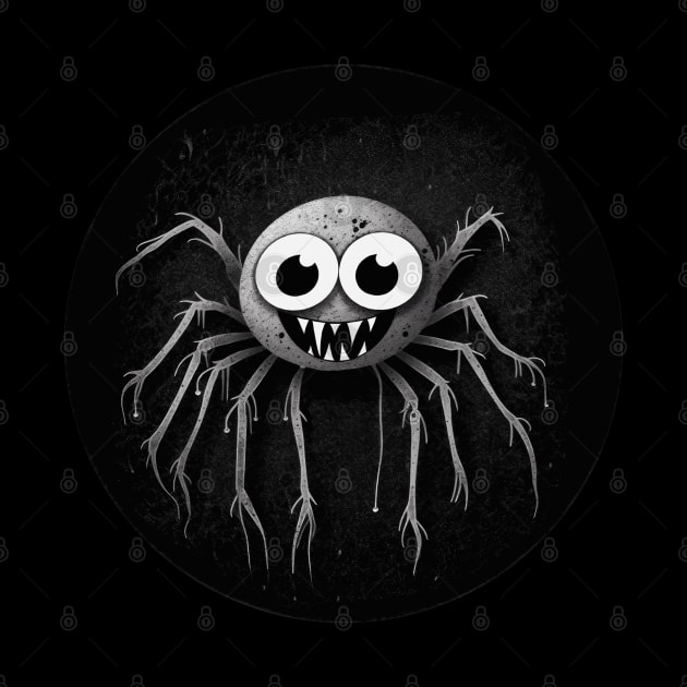 Crazy Faced Spooky Spider Cartoon For Halloween by SubtleSplit