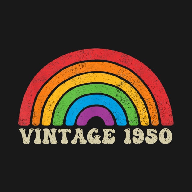 Vintage 1950 - Retro Rainbow Vintage-Style by ermtahiyao	