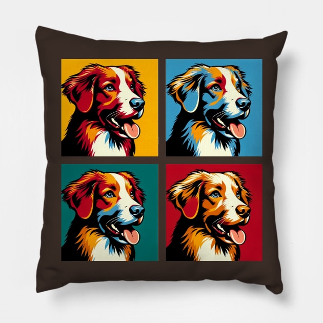 Nova Scotia Duck Tolling Retriever Pop Art - Dog Lovers Pillow by PawPopArt