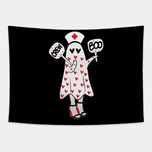 Boo Boo Crew Cute Nurse Ghost Costume Girls Funny Halloween Tapestry