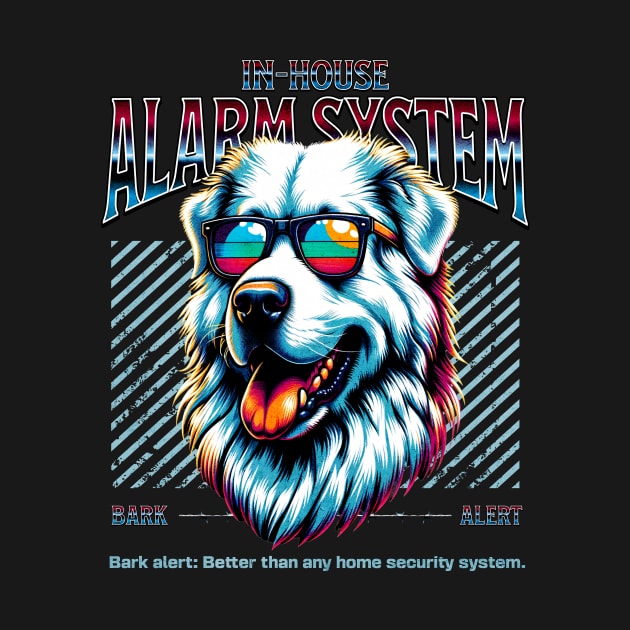 Bark Alert Pyrenean Mountain Dog by Miami Neon Designs