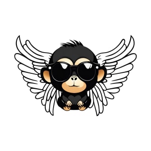 Little Cute Monkey Baby With Angel Wings! T-Shirt