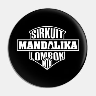 Sirkuit Mandalika Lombok NTB BW on Dark Color Pin