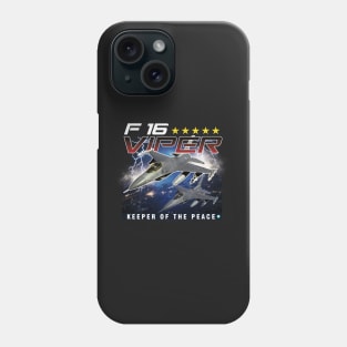 F16 Falcon Viper Keeper of the Peace  Airforce Pilot Gift Phone Case