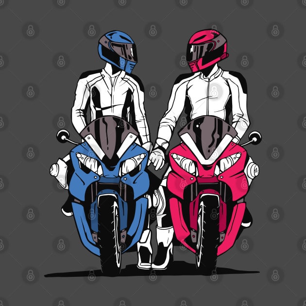 valentines day motorcycle by Planet of Tees