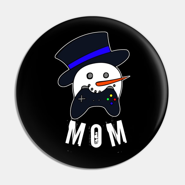 Snowman Face Gamer Mom Pin by MaystarUniverse