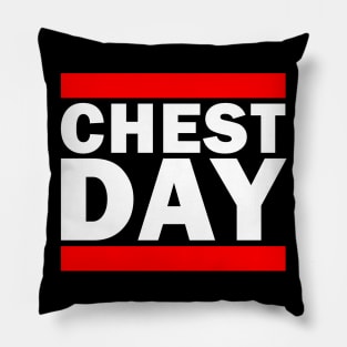Chest Day Gym Parody Shirt (For Dark Colors) Pillow