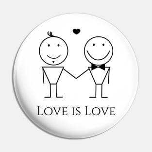 Love is Love. Happy men together Pin