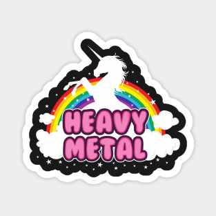 heavy metal parody funny unicorn rainbow Magnet