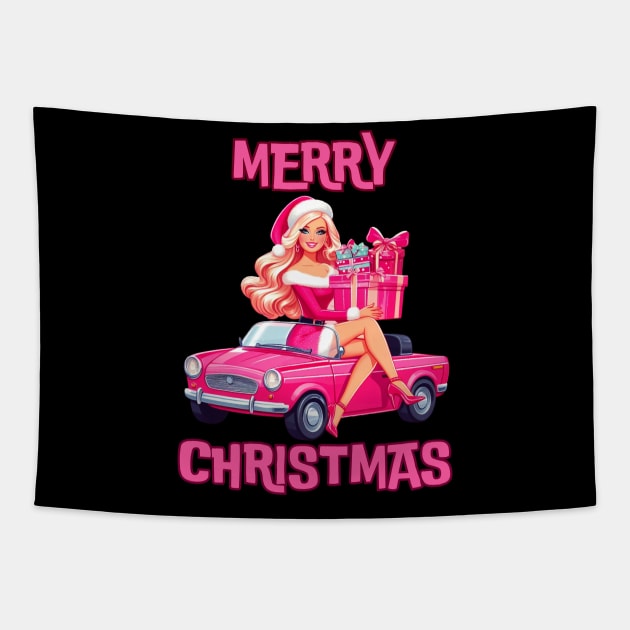 Barbie Christmas Tapestry by BukovskyART