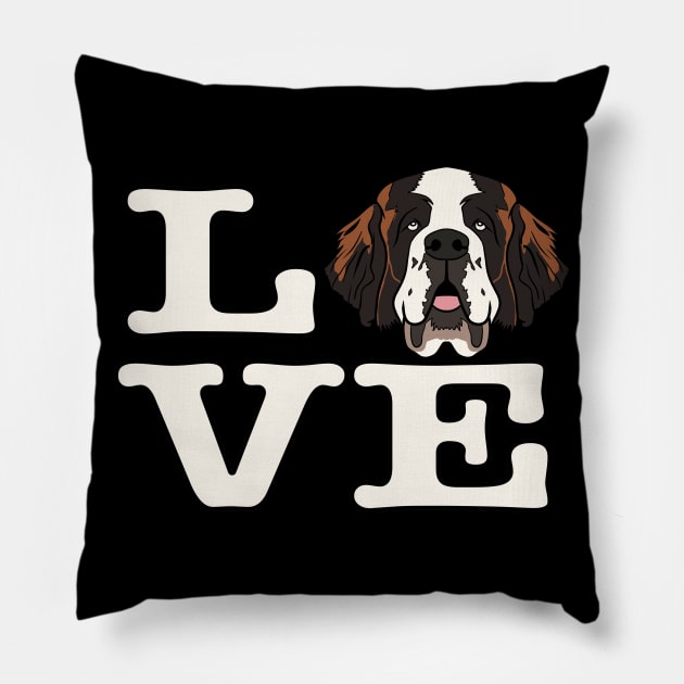 Love Saint Bernard Pillow by nickbeta