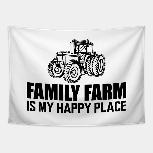 Family Farm is my happy place Tapestry by KC Happy Shop