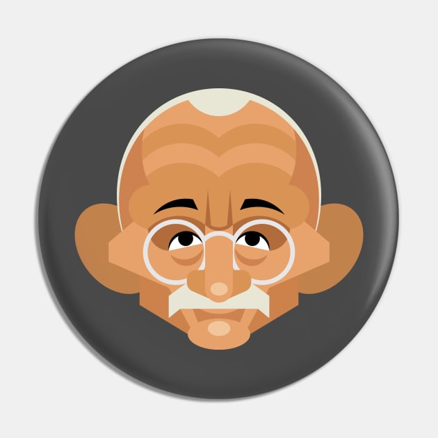 Gandhi Pin by Kaexi