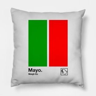 County Mayo / Original Retro Style Minimalist Poster Design Pillow