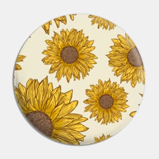 Sunflower lover pattern mask Pin