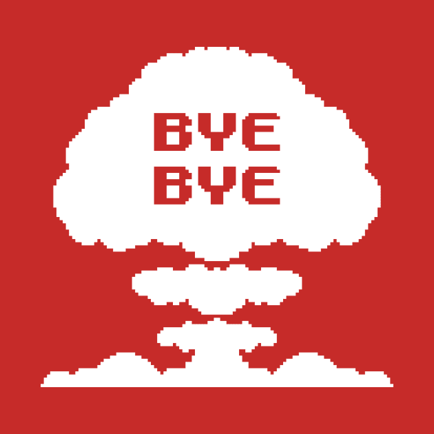 Mushroom Cloud (white, pixellated) by GraphicGibbon