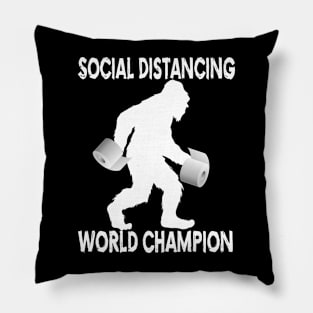 Social Distancing Bigfoot and Sasquatch Believer Pillow