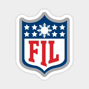 FIL Filipino NFL Crest Logo by AiReal Apparel Magnet