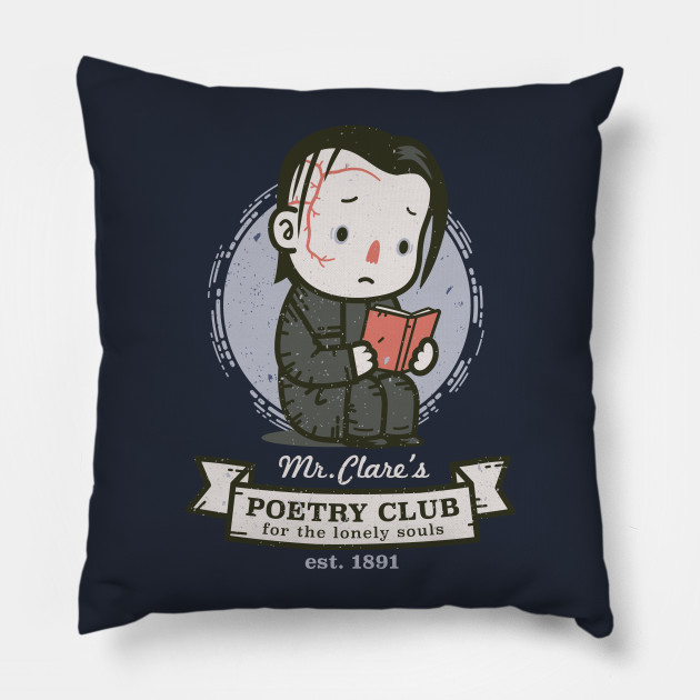 Mr Clare S Poetry Club Book Pillow Teepublic