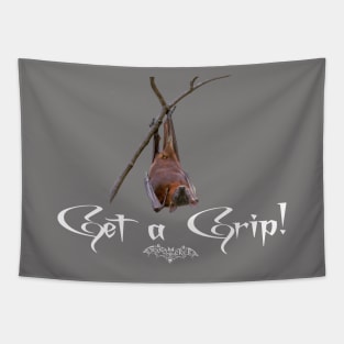 Get a Grip - Goth Fashion - bat, nervous, anxiety, halloween, crazy, batty Tapestry