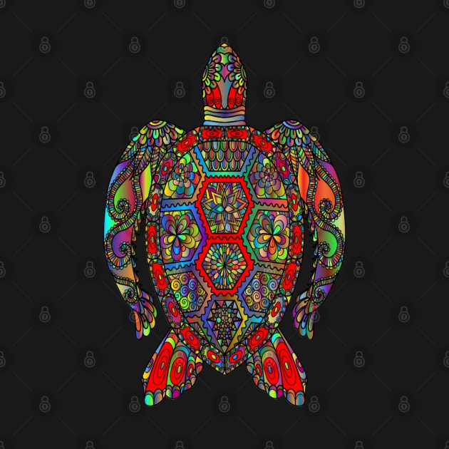 kaleidoscope Turtle by Dawn Star Designs