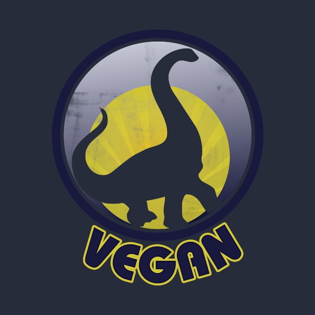 Vintage Vegan Dinosaur by bubbsnugg
