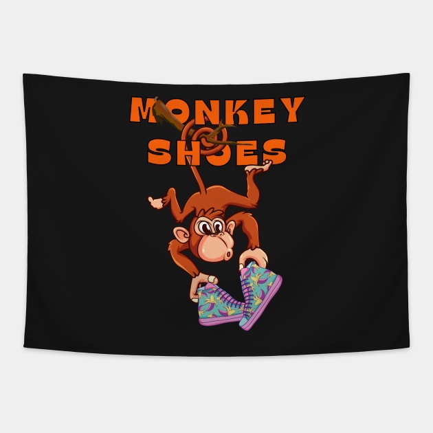 Monkey Shoes Tapestry by Rusty-Gate98