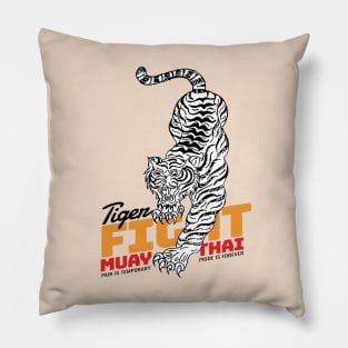 Muay Thai Tiger Tattoo Born to Fight Pillow